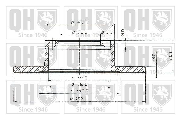 QUINTON HAZELL Тормозной диск BDC3141